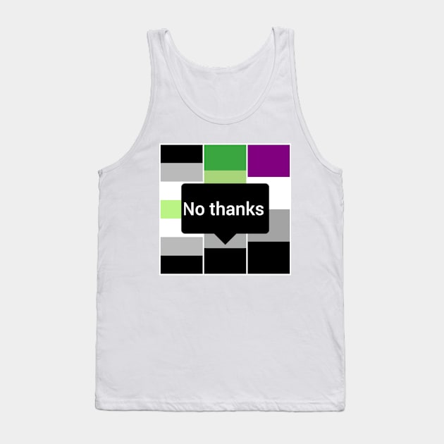 "No thanks" pride Tank Top by Deez Ines